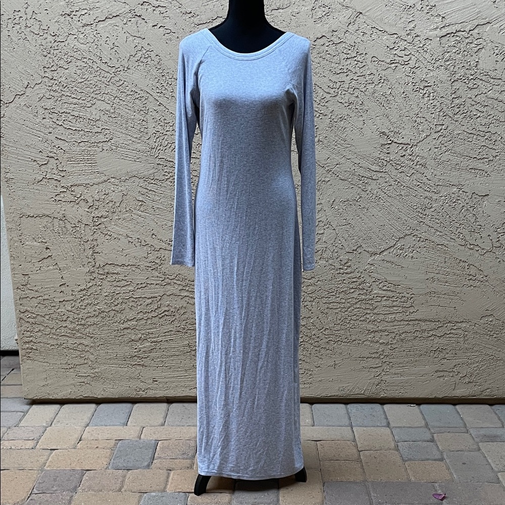 NWT Aerie Light Gray Long Sleeve Lounge Dress